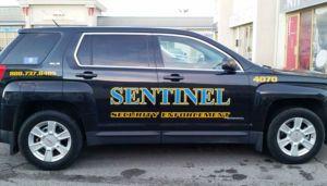 sentinel security black suv 4070 side view