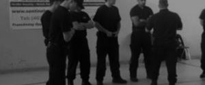 group of security guards during a training session
